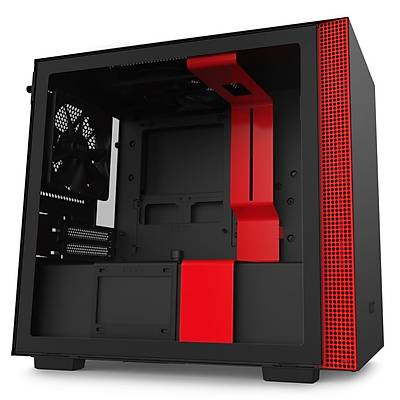 NZXT CA-H210B-BR H210 Mini ITX Black/Red Chassis with 2x 120mm Aer F Case Fans