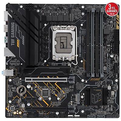 ASUS TUF GAMING B660M-E D4 INTEL B660 LGA1700 DDR4 5333 DP HDMI FT M2 USB3.2 AURA RGB MATX 128GBA KADAR RAM DESTE ASUS 5X TUF PROTECTION III