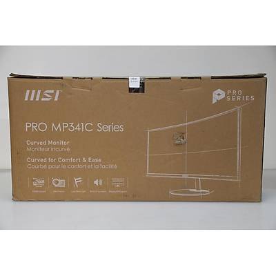MSI 34 PRO MP341CQ 3440x1440 (UWQHD) 21:9 CURVE 1500R VA 100HZ 1MS FREESYNC MONITOR