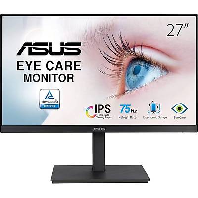 ASUS VA27EQSB 27 IPS FREESYNC 1920x1080 5ms 75Hz 300cd DP HDMI VGA USB Hoparlr VESA 3YIL EYECARE FLICKER-FREE DUSUK MAVI ISIK PIVOT Monitr