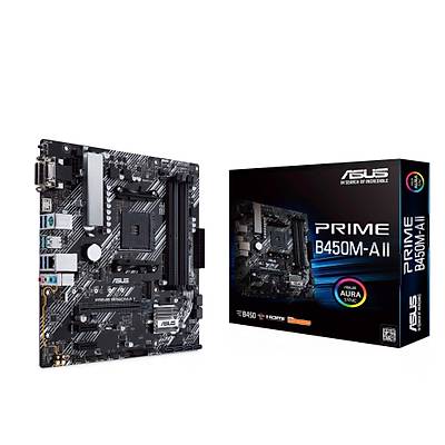 ASUS PRIME B450M-A II AMD B450 AM4 DDR4 4400 HDMI DVI VGA M2 USB3.2 AURA RGB mATX