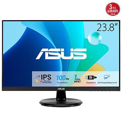 ASUS VA24DQFR 26.5 IPS FREESYNC 1920x1080 1ms 100Hz 250cd DP HDMI VGA Hoparlr VESA 3YIL EYECARE FLICKER-FREE EREVESZ DK MAV IIK MONTR