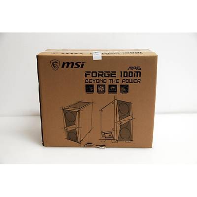 MSI MAG FORGE 100M Temperli Cam 2x RGB Fan, 1x 120mm Fan ATX Gaming Bilgisayar Kasas�