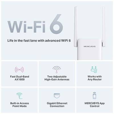 TP-LINK MERCUSYS ME70X AX1800 WIFI RANGE EXTENDER