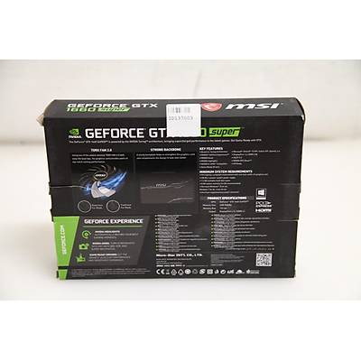 MSI VGA GEFORCE GTX 1660 SUPER VENTUS XS OC GTX1660S 6GB GDDR6 192B DX12 PCIE 3.0 X16 (1XHDMI 3XDP)