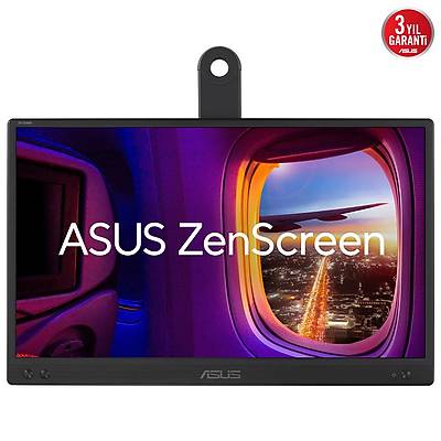 ASUS ZENSCREEN MB166CR 15 6INCH TASINABILIR USB MONITOR IPS 1920x1080 5MS USB-C 3YIL MAT EKRAN USB-C to A ADAPTOR DUSUK MAVI ISIK Monit�r