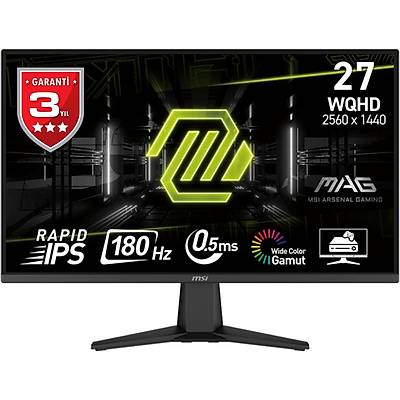 MSI 27 MAG 275QF FLAT IPS 2560X1440 (QHD) 16:9 180HZ 1MS FREESYNC PREMIUM GAMING MONITOR