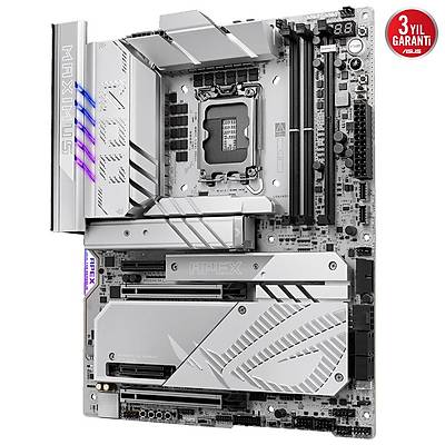ASUS MB ROG MAXIMUS Z890 APEX INTEL Z890 LGA1851 DDR5 9000 HDMI 2XUSB4 6X M2 USB3.2 WI-FI 7 -BT AURA RGB 5GBIT LAN ATX 22+1+2+2 G�� A�AMALARI THUNDERBOLT 4 QUICK CHARGE 4+ �LE 60W KADAR USB �IKI�I ASUS AI ADVISOR