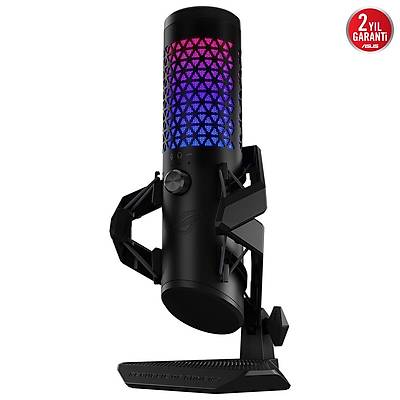 ASUS ROG CARNYX PROFESYONEL KARD�O�D KONDENSER OYUN M�KROFONU ST�DYO KAL�TES�NDE 25 MM KONDENSER KAPS�L 192 kHz / 24-bit �RNEKLEME HIZI Y�KSEK GE��� F�LTRES� DAH�L� POP F�LTRES� AURA SYNC RGB PROFESYONEL YAYINCI M�KROFONU