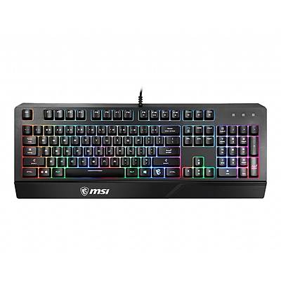 MSI GG VIGOR GK20 TR GAMING KEYBOARD RAINBOW ARKA AYDINLATMA ANTIGHOSTING MEMBRAN SIVI DOKULMESINE DAYANIKLI OYUNCU KLAVYESI TURKCE Q