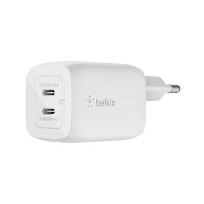 Belkin 2'li USB-C 68W PD Gan arj Cihaz - Beyaz