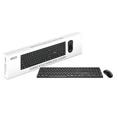 MSI GG FORGE K210 W COMBO TR 2.4GHz WIRELESS, Li-ion Batarya.  Mouse; Optical Sensor, MAX 1600 DPI