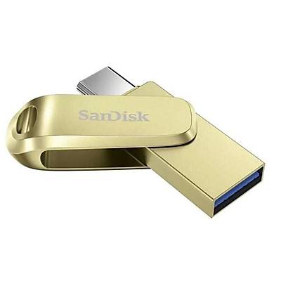 SANDISK SDDDC4-128G-G46GD 128GB Ultra Dual Drive Luxe USB3.2 Gen1 Type-C Flash Bellek Gold