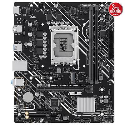 ASUS MB PRIME H610M-F D4 R2.0-CSM INTEL H610 LGA1700 DDR4 3200 HDMI M2 USB3.2 mATX ASUS 5X PROTECTION III Armoury Crate AI Suite 3
