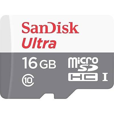 SANDISK SDSQUNS-016G-GN3MN 16GB Ultra 80MB Class 10 UHS I Micro SD