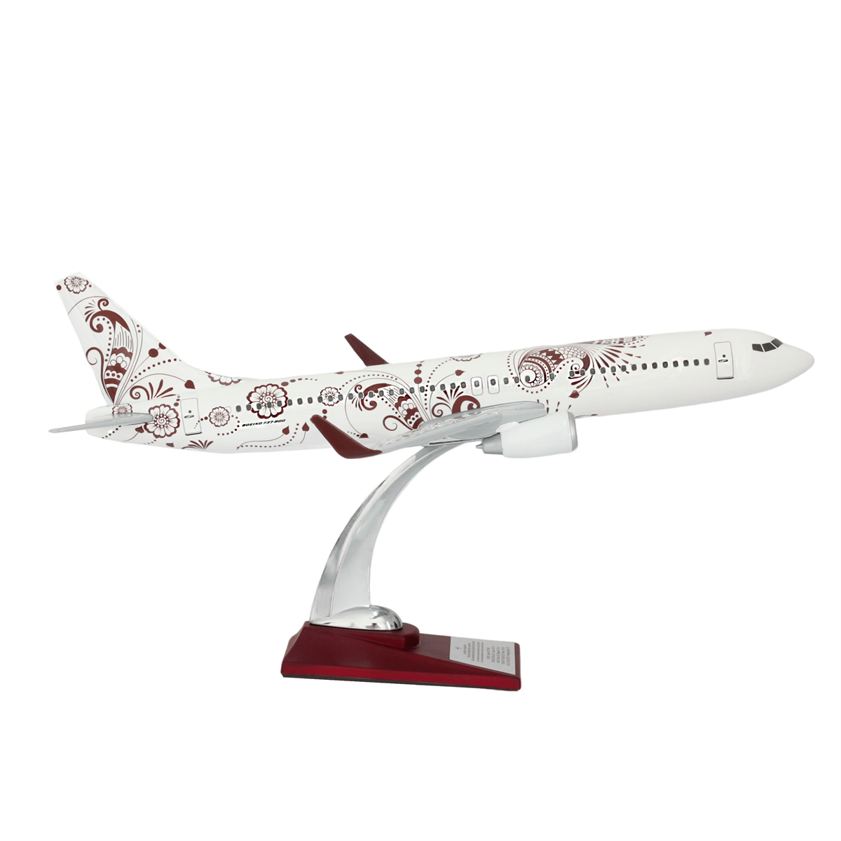 Boeing 737-800 1/100 Ölçek Kahverengi Desenli Maket Uçak