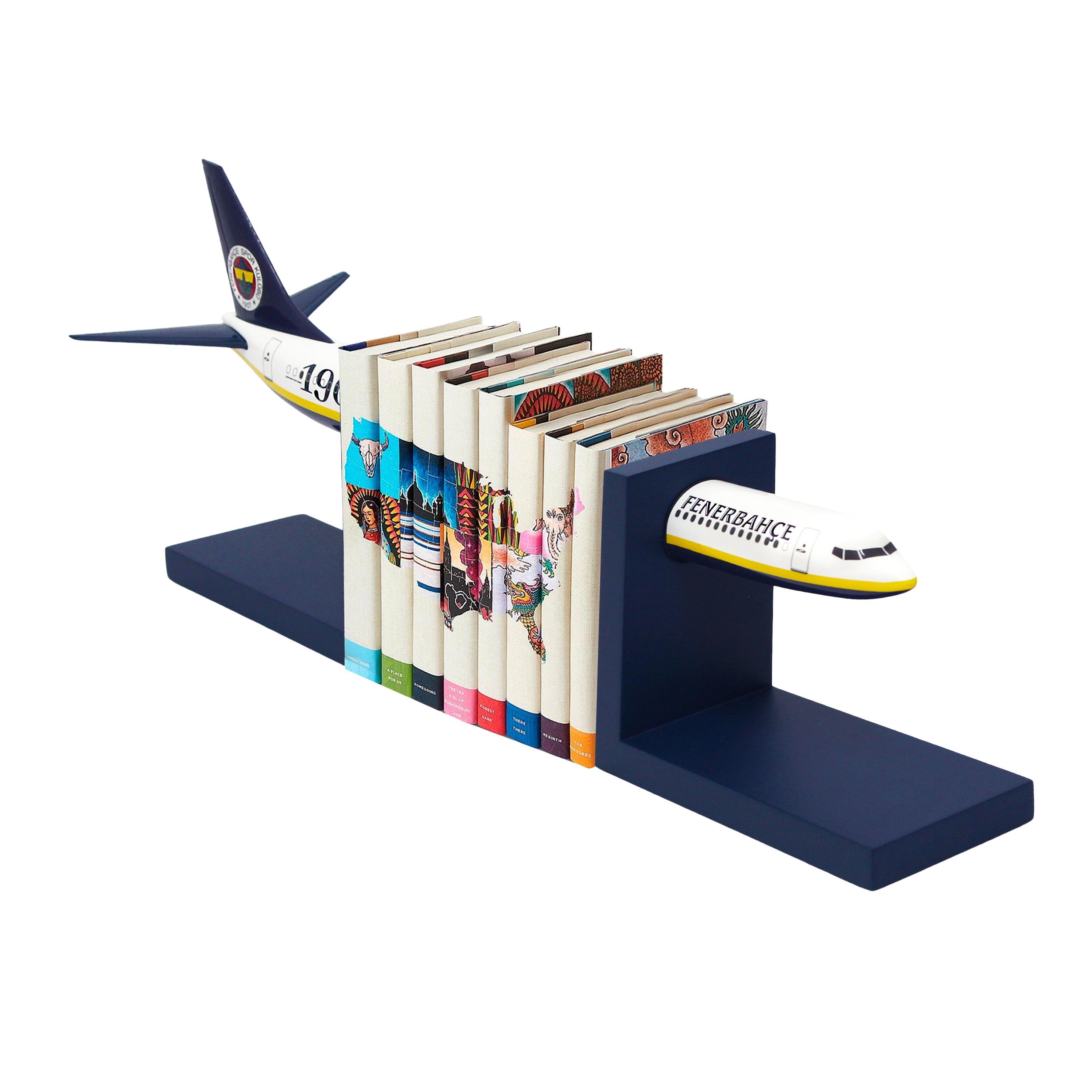 Boeing 737-800 1/100 Ölçek Fenerbahçe Lisanslı Sarı Lacivert Kitap Desteği