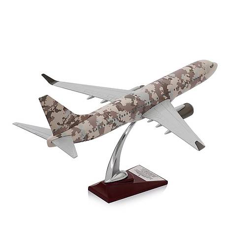 Maket U�ak - Boeing 737-800 1/100 - ASKER� KAMUFLAJ �ZEL TASARIM Model U�ak