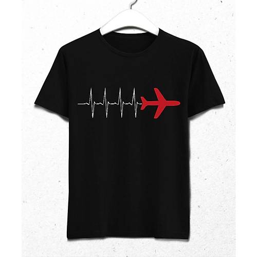 Uçak Baskýlý  T-shirt