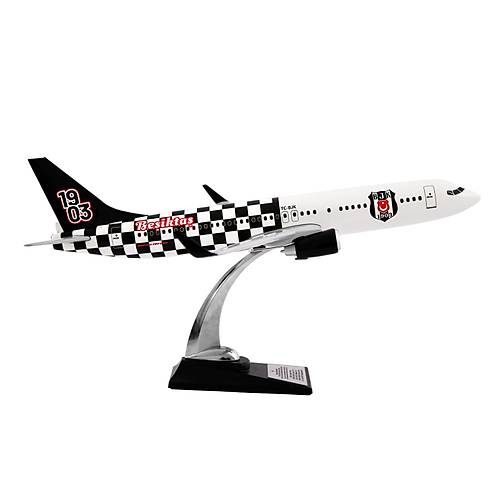 Boeing 737-800 1/100 �l�ek Be�ikta� Lisansl� Damal� Tasar�m Maket U�ak