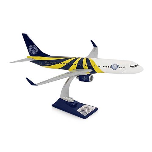 Boeing 737-800 1/100 �l�ek Fenerbah�e Lisansl� Sar� Lacivert Tasar�m Maket U�ak