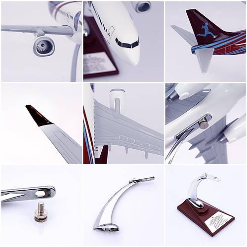 Maket U�ak - Boeing 737-800 1/100 - BORDO MAV� TARAFTAR �zel Tasar�m Model U�ak