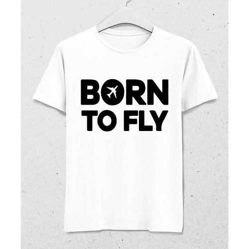 BORN TO FLY Baskýlý T-shirt