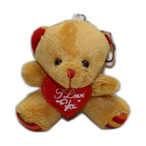 Sevimli Pelu� K�pek Anahtarl�k - Kahverengi Kemikli Mini Pelu� �anta S�s� ve Anahtarl�k