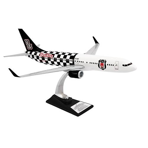 Boeing 737-800 1/100 �l�ek Be�ikta� Lisansl� Damal� Tasar�m Maket U�ak