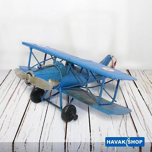 Mavi Metal Maket Uçak