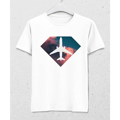 Uçak Baskýlý T-shirt