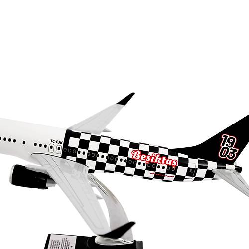 Boeing 737-800 1/100 �l�ek Be�ikta� Lisansl� Damal� Tasar�m Maket U�ak