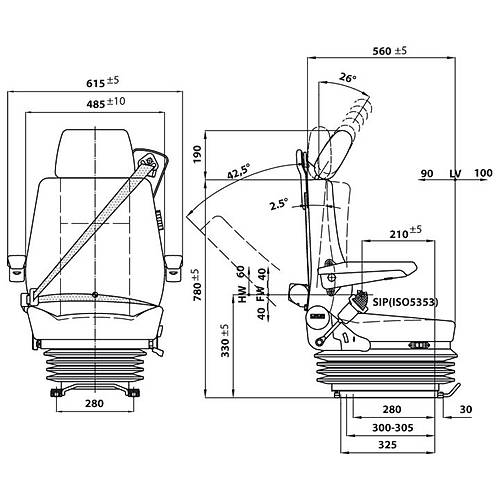 P488/A80H Otomatik Haval Src Koltuu