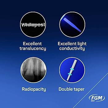 FGM White Post DC - E Cam Fiber Post Drilli Set 25 li