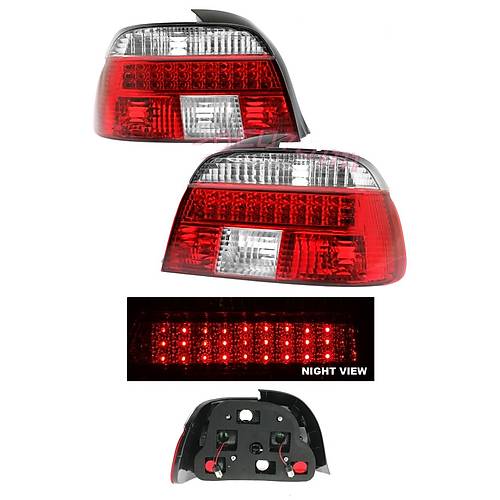 BMW E39 KOMPLE STOP  KRISTAL KIRMIZI, BEYAZ SINYALL LEDL SET 1996-2003 ARASI