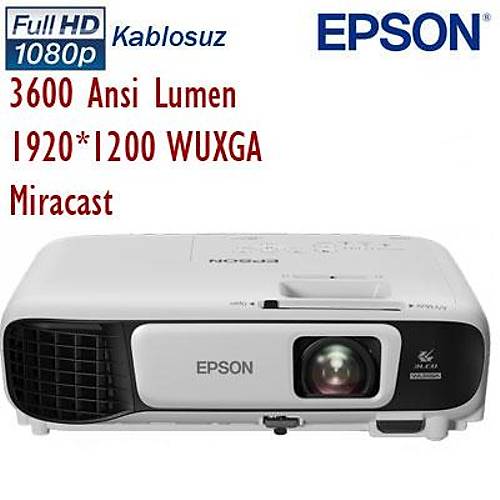 Epson EB-U42 3600 Ansi Lumen 1920*1200 WUXGA  LCD Kablosuz Projeksiyon