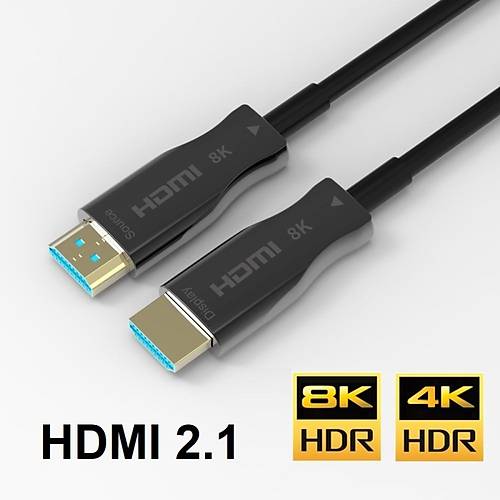75 m FIBER HDMI 2.1 4K 8K destekli kablo