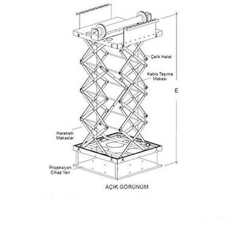 Projeksiyon lifti - Asansörlü taşıyıcı