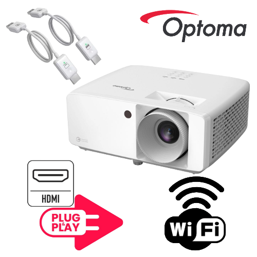 Optoma ZH420 4300 Ansi Lumen LAZER Full HD 4K Destekli Projeksiyon+Wi-Fi Adaptr