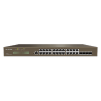 IP-COM G5328F L3 Managed Switch 24 x 10/100/1000 Base-T Ethernet ports (Data/Power) 4 x 1000 Base-X SFP ports (Data)