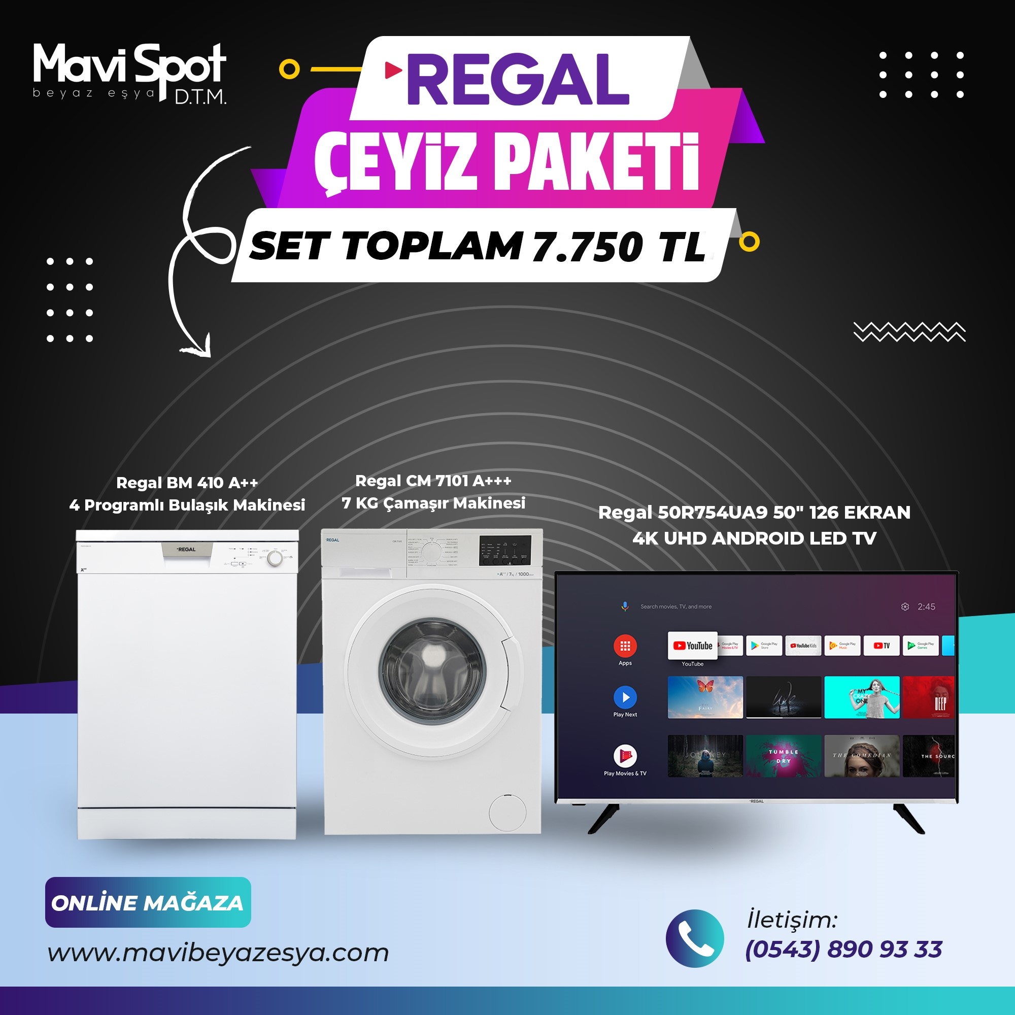 Regal Düğün Paketi Efsane Mavi Beyaz Eşya 25 İndirim Fırsatını Yakala!