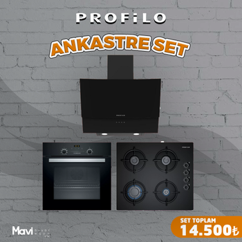 Profilo Siyah Star Ankastre Set