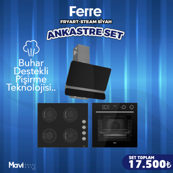 Ferre FryArt-Steam Siyah Ankastre Set