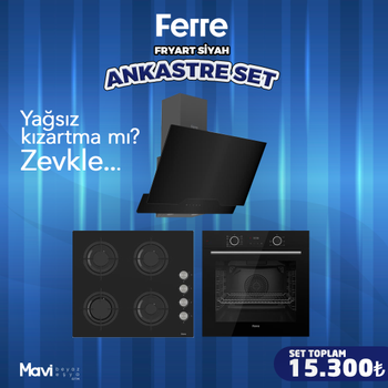 Ferre FryArt Siyah Ankastre Set