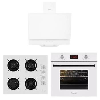 FERRE Grande Beyaz Cam Ankastre Set 8001 - B 2140 CE - D017