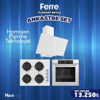 Ferre FlowArt Beyaz Ankastre Set