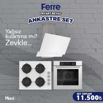 Ferre FryArt Beyaz Ankastre Set