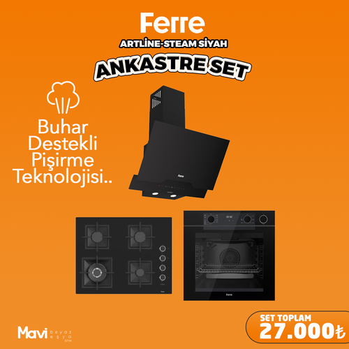 Ferre Artline Steam Siyah Ankastre Set