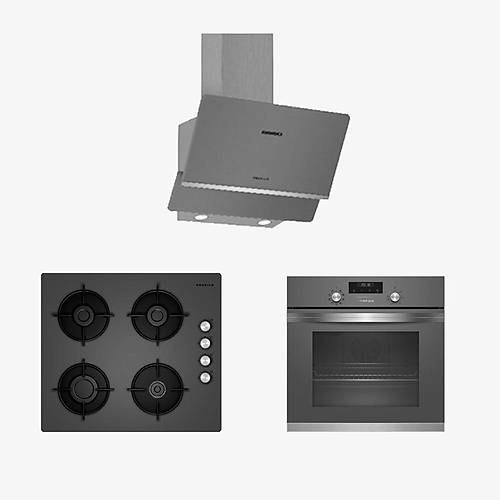 Profilo Platin Gri Star Ankastre Set