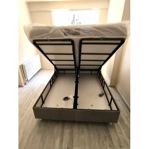 Mango 160x200 Yatak Baza Ba�l�k Gri Renk